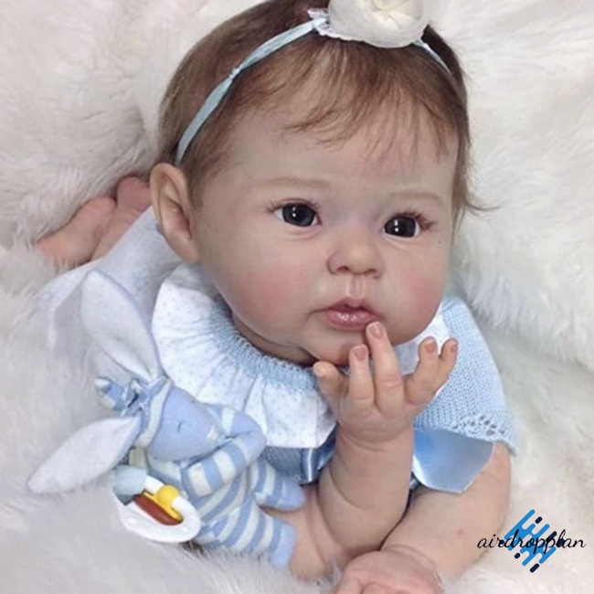 Aird ตุ๊กตาเด็กทารกแรกเกิด แบบซิลิโคนนิ่ม ยืดหยุ่น กันน้ํา ขนาด 20 นิ้ว