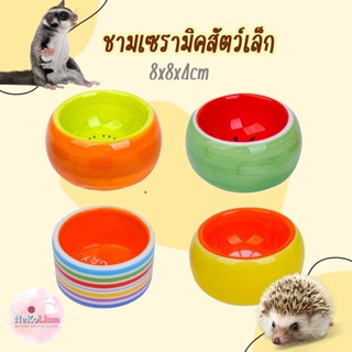 ชามเซรามิค ชามให้อาหารสัตว์เล็ก ชามให้อาหารสัตว์ฟันแทะ ชามเซรามิก Small Pet กระรอก เม่น นกเล็ก