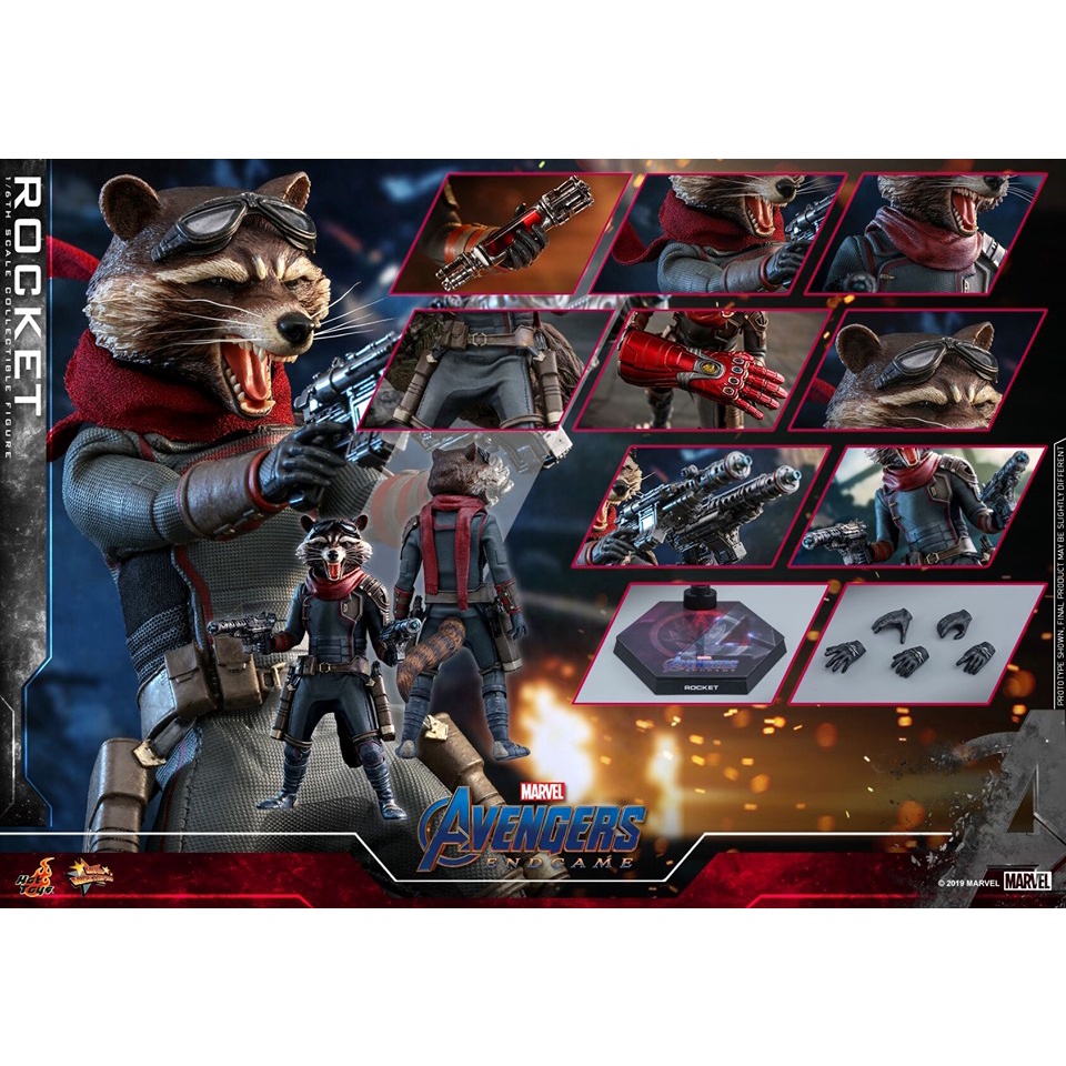 🕊️พร้อมส่ง ลิขสิทธิ์แท้ Hot Toys MMS548 Avengers: Endgame - Rocket