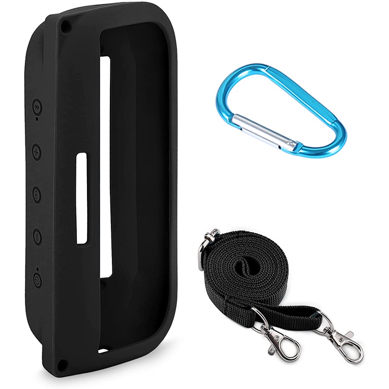 เคสซิลิโคนนิ่ม พร้อมสายคล้องไหล่ และคาราบิเนอร์ สําหรับลําโพงบลูทูธ Bose SoundLink Flex