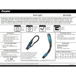 ไฟฉาย ไฟอ่านหนังสือ Led Clip on Book light (BKFN2B4) Energizer(USA) ฟรีถ่าน2ก้อนพร้อมใช้ค่ะ