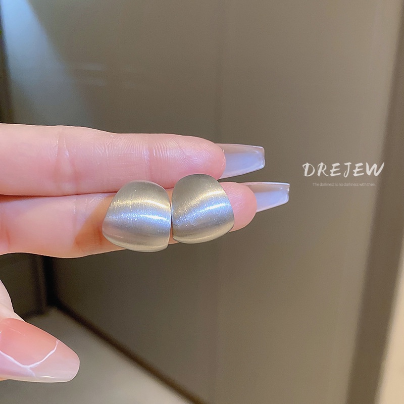 DREJEW ต่างหูเข็มเงิน 925 ทรงโค้ง ทอง 18K สไตล์ญี่ปุ่น และเกาหลี เรียบง่าย สําหรับผู้หญิง - รูปที่ 3