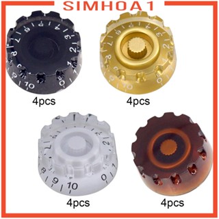 [Simhoa1] 4x Guitar Knobs with Numbers Scale Bass Replacement for Electric Guitar