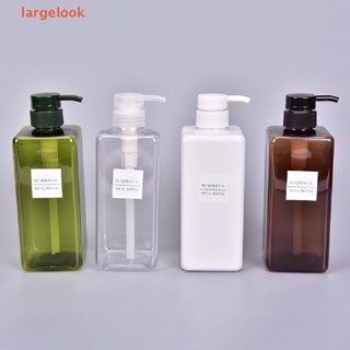 [largelook] 650ml Plastic Empty Pump Dispenser Bottle Shampoo Lotion Shower Gel Bottle