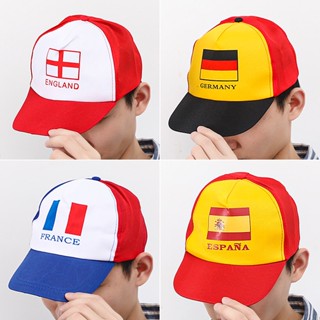 [พร้อมส่ง] หมวกแก๊ปกันแดด ลายทีมชาติฟุตบอล Katar World Cup England Spain Germany เหมาะกับของขวัญ สไตล์ฝรั่งเศส