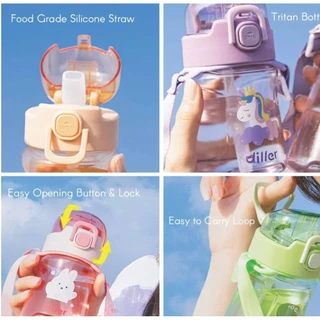 (พร้อมส่งจากไทย)Diller DB007 (Straws + Silicone Nozzle) หลอดซิลิโคน ปราศจากสาร BPA