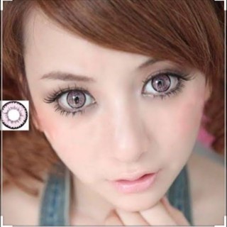 คอนแทคเลนส์ รุ่น Nudy ยี่ห้อPretty doll ตาโต สีชมพู มีค่าสายตา