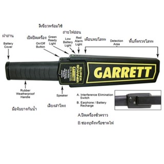 สแกนโลหะ Metal Detector Scanner Garrett Made in USA 1165180  ของแท้ 100%