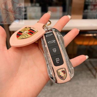 โลหะเพชร Porsche key shell ใหม่ Cayenne macan718 Panamera taycan911 พวงกุญแจ