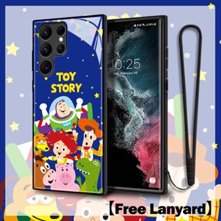 สําหรับ Samsung S10 S20 FE S21 S22 Ultra Note 10 Plus 5G เคสการ์ตูนน่ารัก ซิลิโคนกระจกนิรภัย เคสโทรศัพท์