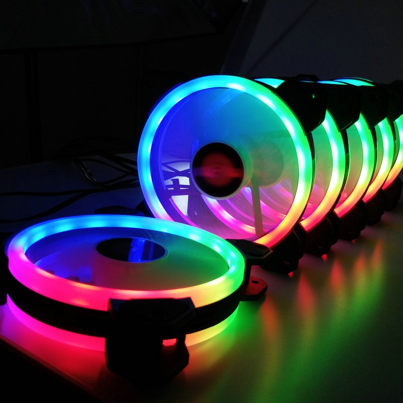 Taurus307 3Pcs RGB Case Fan 120mm Super Quiet Multiple Light Modes Shockproof Design PC Fans with Controller Screws #8