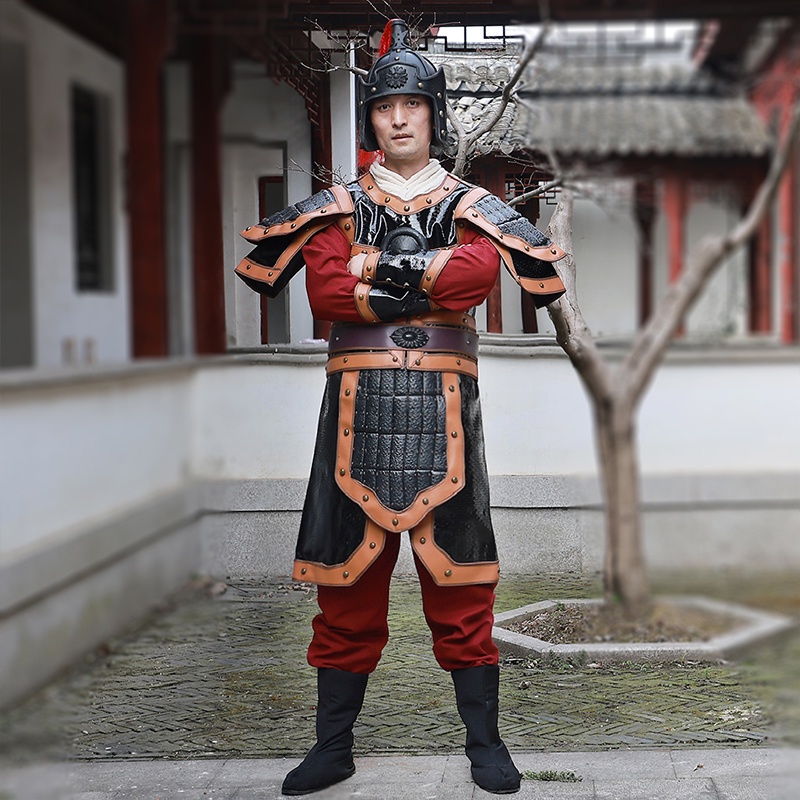 Vintage General Costume Adult Men Suit Of Armor Costume Chinese Ancient Soldier Cosplay Clothing - Cosplay Costumes - Al #0