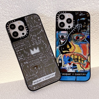 【BASQUIAT】เคสโทรศัพท์มือถือกระจก กันกระแทก ลายดาว สําหรับ iPhone 13 Pro Max 12 11 Pro Max 14 Pro Max 14 14Pro 13 12 12Pro 12Promax 13Pro