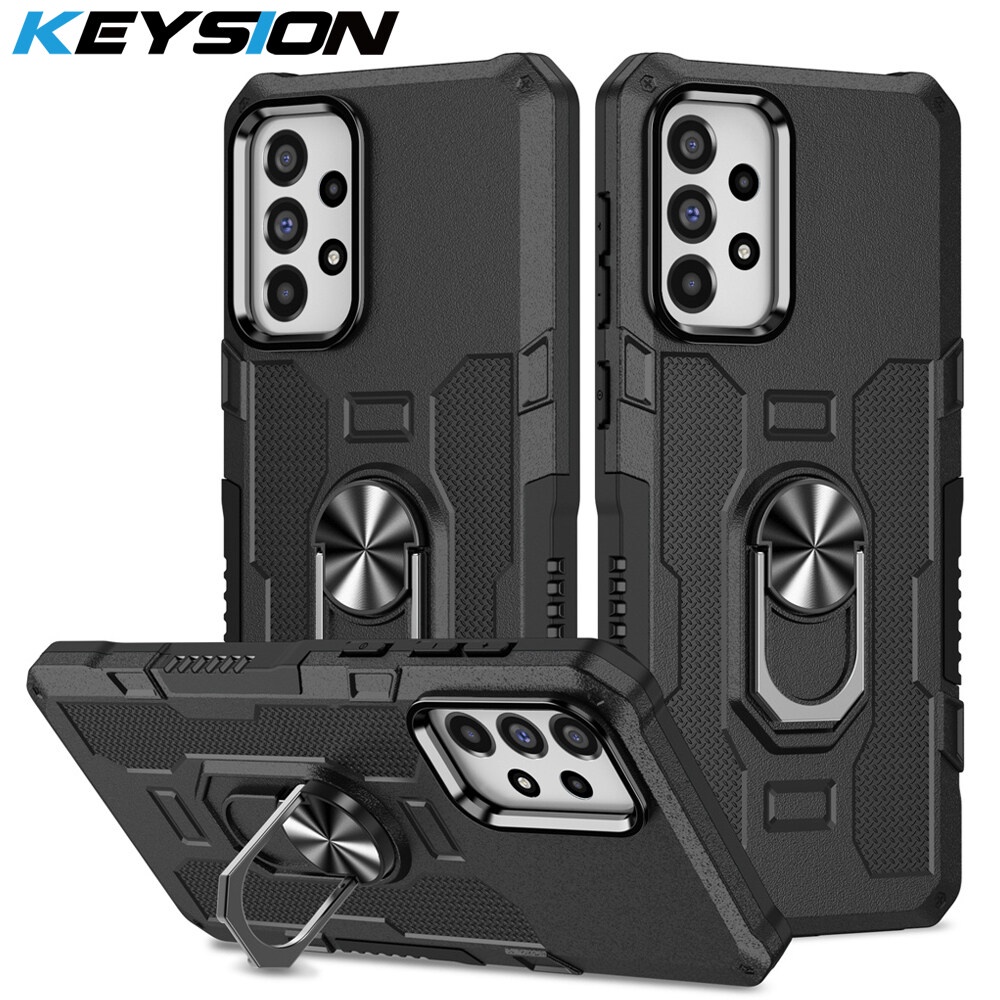 Keysion เคสโทรศัพท์มือถือ กันกระแทก พร้อมแหวนขาตั้ง สําหรับ Samsung A73 A53 A33 5G A23 A13 Galaxy A04S