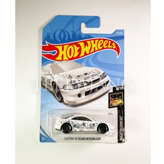 Hotwheels CUSTOM  01 ACURA INTEGRA GSR (White and Boost Brigade)