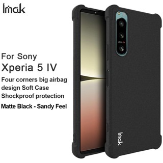 Imak Sony Xperia 5 IV Frosted Four Corner Airbags เคสโทรศัพท์มือถือ TPU แบบนิ่ม เนื้อแมตต์ กันลื่น รวมทุกอย่าง กันกระแทก เคสป้องกัน
