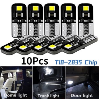 แถบไฟ Led T10 2835 2SMD สว่างมาก ประหยัดพลังงาน อุปกรณ์เสริม สําหรับติดตกแต่งภายในรถยนต์ 10 ชิ้น