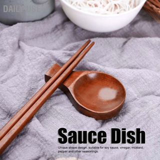 Daily Use Wooden Plate Spice Soy Sauce Seasoning Kitchen Utensils Japanese Style 5pcs