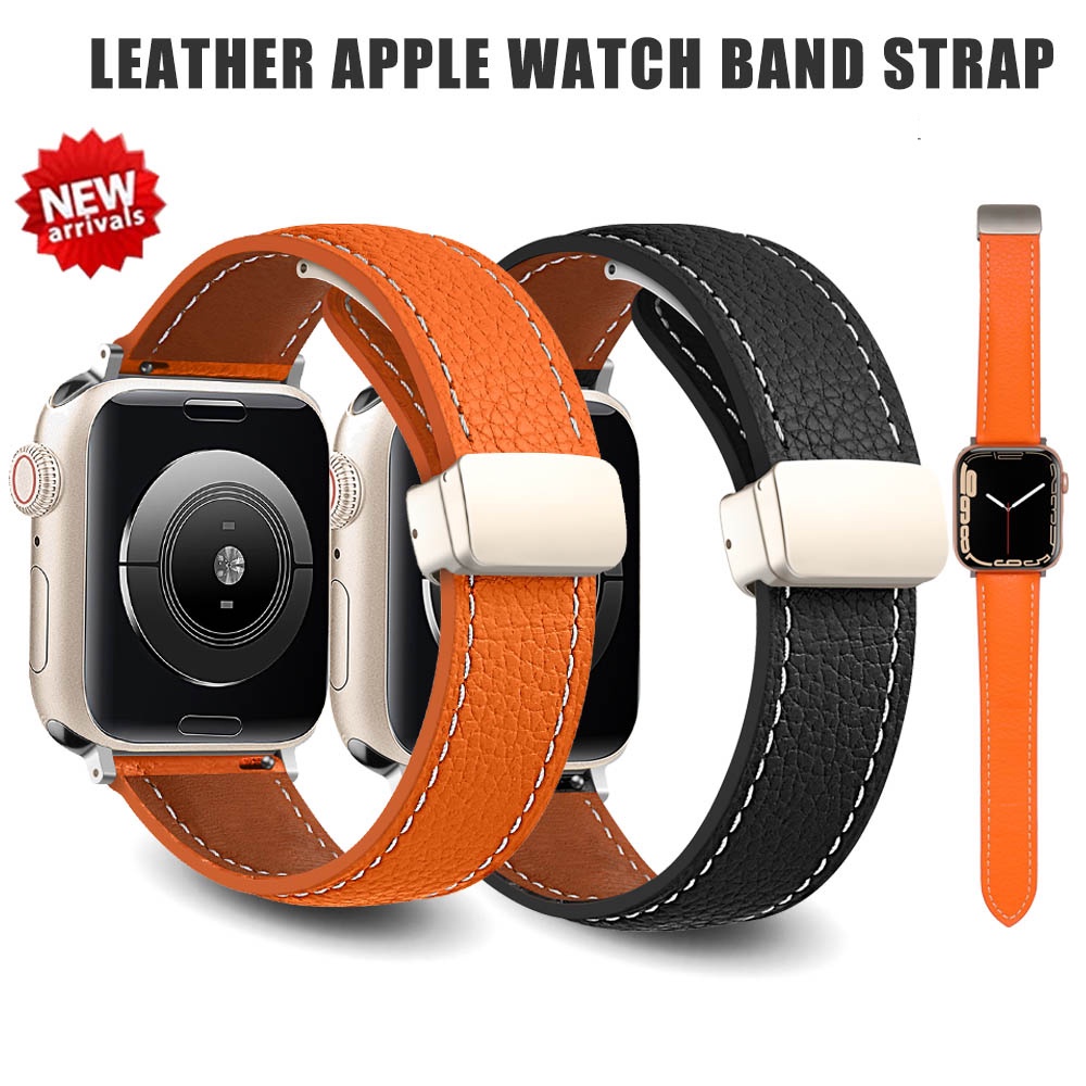 สายนาฬิกาข้อมือหนังแท้ แบบเปลี่ยน สําหรับ Apple Watch 38 มม. 40 มม. 41 มม. 42 มม. 44 มม. 45 มม. 49 มม. Ultra Series SE 8 7 6 5 4 3 2 1