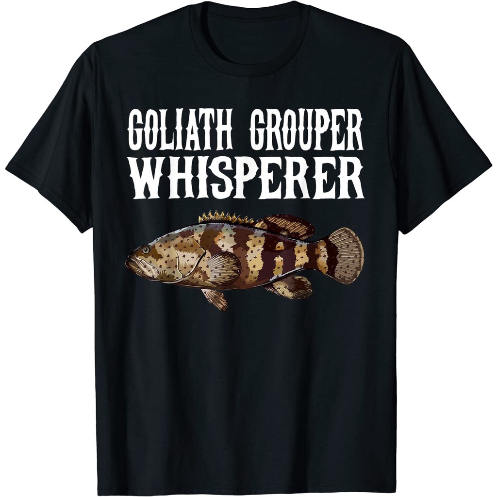 เสื้อยืดคนรักปลาตลก Goliath Grouper Whisperer
