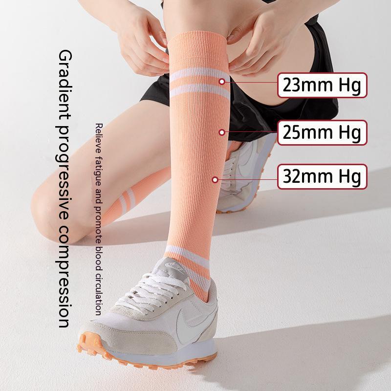 ถุงเท้ากีฬา รัดกล้ามเนื้อ ผู้หญิง มืออาชีพ ฟิตเนส วิ่ง กระโดดเชือกบีบอัด ท่อนบน น่อง ถุงเท้าผู้หญิง ยาว ยืดหยุ่น ถุงเท้า - รูปที่ 2