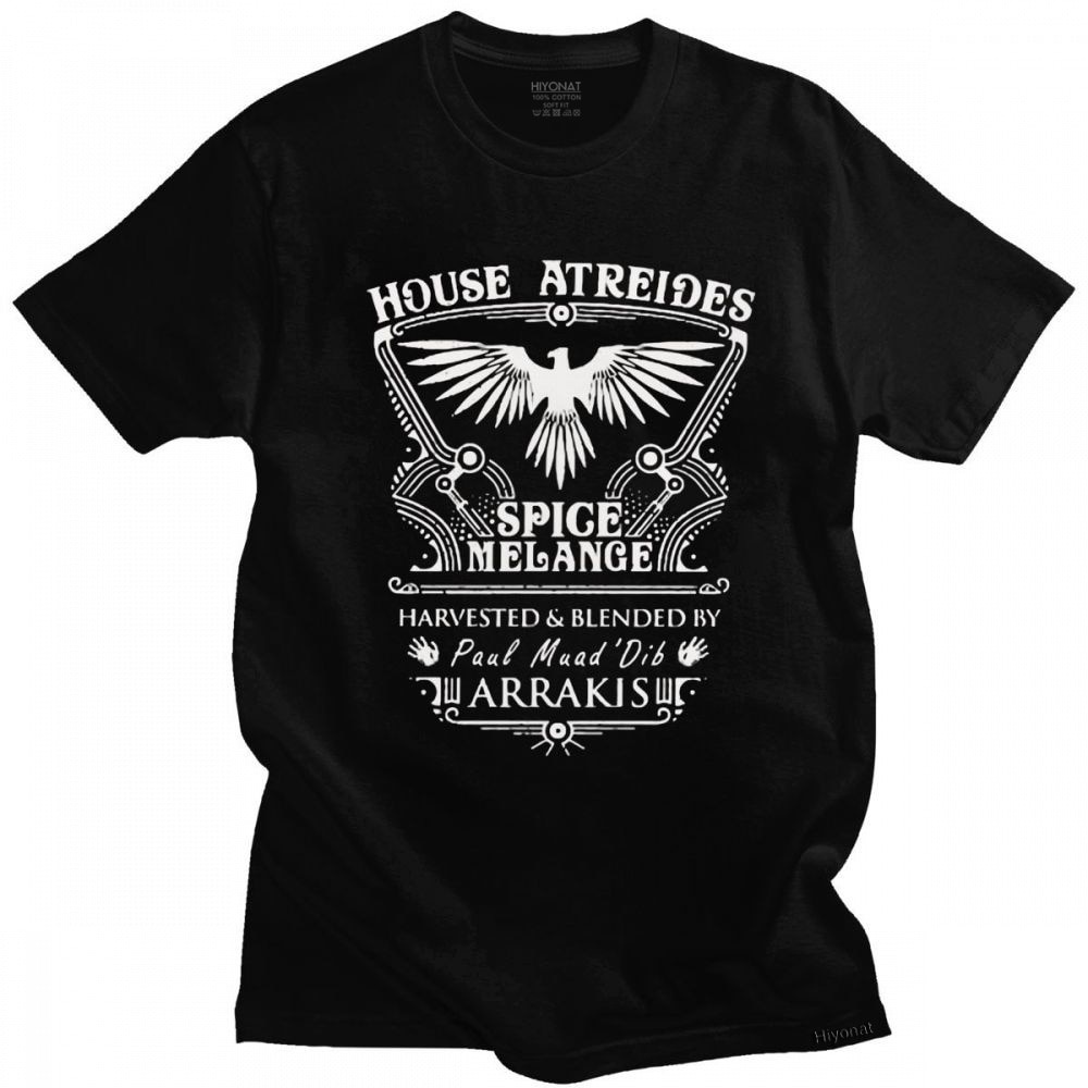 เสื้อคนอ้วน บ้านอินเทรนด์ Atreides Dune Arrakis เสื้อยืดผู้ชายแขนสั้นเสื้อยืดผ้าฝ้ายบริสุทธิ์สันทนาการนิยายวิทยาศาสตร์ภา