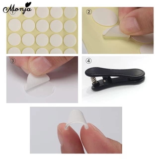 Monja เทปกาวสองด้าน สําหรับตกแต่งเล็บ DIY 100 ชิ้น