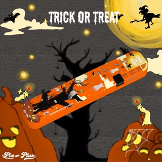 PixonPlux ปลั๊กไฟ ลาย "TRICK OR TREAT" 5ช่อง 1สวิตช์ 3 M / VCT3x0.75 ปลั๊กมอก ปลั๊กพ่วง ประกัน 5 ปี - Hector