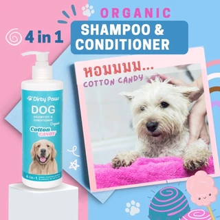 Dirty Paws แชมพูสุนัข ออร์แกนิค ผสมครีมนวด กลิ่น Cotton Candy หอมนาน​ ขนนุ่ม​ อ่อนโยน​ กว่าที่เคย