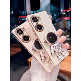 เคสนิ่ม ลายนักบินอวกาศ 3D พร้อมขาตั้ง หรูหรา สําหรับ Vivo Y02S Y16 4G Y35 Y22S 2022 V25 Pro Y77