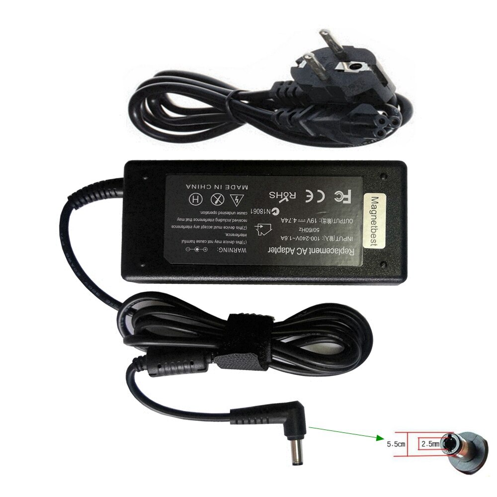 19V 4.74A AC DC Adapter Charger สําหรับ Getac V110 F110 V 110 F 110 11.6 "แท็บเล็ตที่ทนทาน PC DC19V 