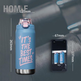 Hom-E แก้วน้ําสเตนเลส มีฉนวนกันความร้อน ความจุขนาดใหญ่ พร้อมหลอดดูด 1100 มล. สําหรับเล่นกีฬา ทํางาน