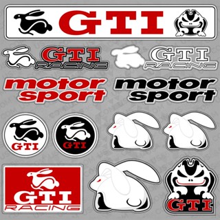 สติกเกอร์โลโก้ ลายกระต่าย สําหรับตกแต่งรถยนต์ GTI