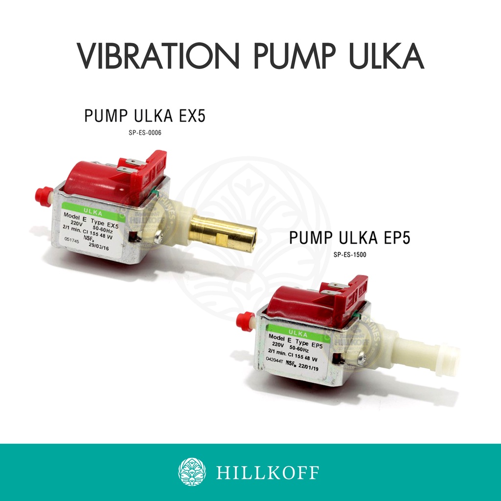 Hillkoff : อะไหล่เครื่องชงกาแฟ Vibration Pump ULKA Pump EX5 ULKA Pump EP5  ปั๊มน้ำเครื่องชงกาแฟขนาดเล็ก ใช้ได้หลายรุ่น