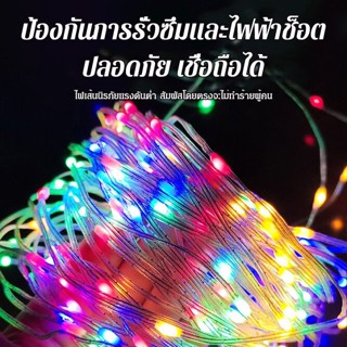 ไฟเส้นประดับ LED แบบนุ่ม ไฟกระพริบ 100ดวง ไฟตกแต่งห้อง ไฟประดับห้อง ไฟแต่งห้อง ไฟเส้น led ไฟแต่งสวน ไฟตกแต่งห้องนอน ไฟหิ่งห้อย ไฟปีใ