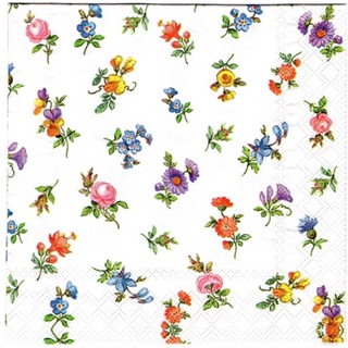 Pladao Napkin ภาพดอกไม้ Sprinkle Flowers กระดาษ แนพกิ้น สำหรับงานศิลปะ เดคูพาจ decoupage ขนาด M 25x25