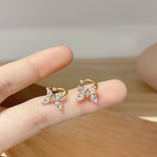 #ss078 Sweetssparkles earcuff ชุบทอง 14k ประดับคริสตัล ขายแยก 1 ชิ้น