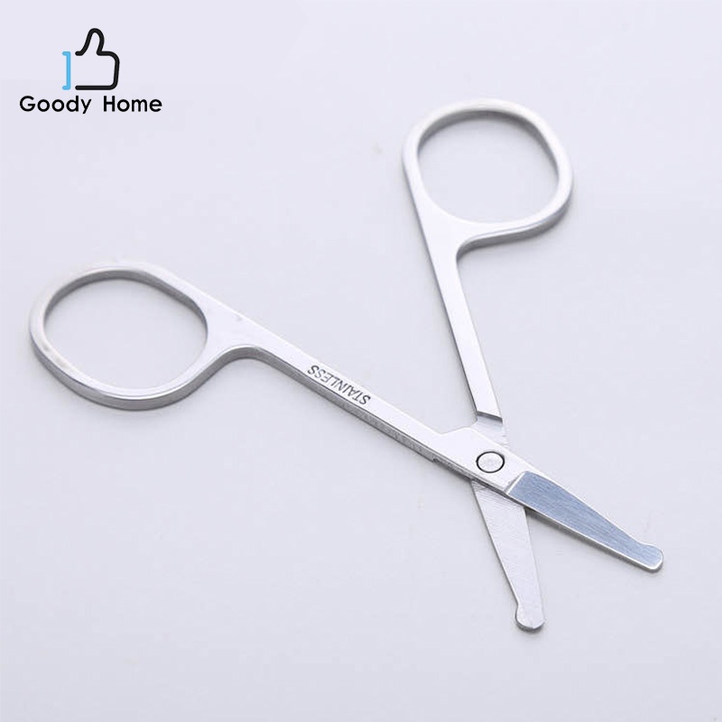 Goody Home กรรไกรตัดขนจมูก ผลิตจากสแตนเลส ใช้ตัดเล็มแต่งขนจมูก ขนคิ้ว พกพาได้สะดวก มีให้เลือก 2 แบบ