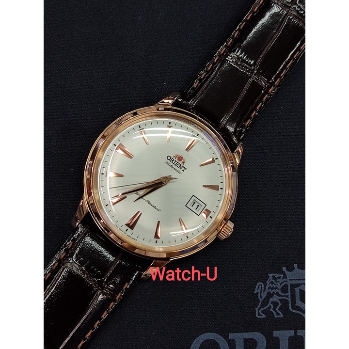 นาฬิกาข้อมือสไตล์วินเทจ เรียบหรู Orient Automatic ตัวเรือนพิงค์โกลด์ รุ่น AC00002W