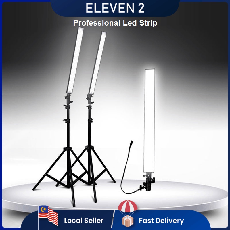 40 ซม. 24W 5500K LED Strip Professional LED Strip พร้อมสวิตช์ลดแสง, Softbox ชุดพร้อมขายืน / ไฟ LED