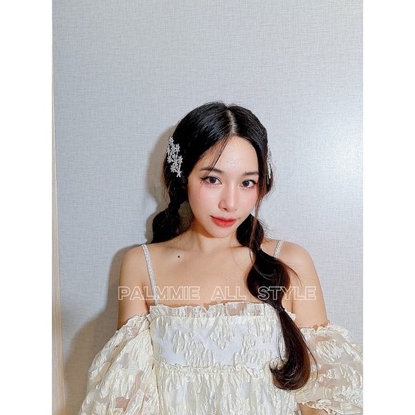 🌼 กิ๊บติดผมเพชร เป็นกิ๊บปากเป็ด ดาวพลุเป็นแบบกิ่งไม้ สีเงิน ใส่ 2 ข้างก็สวยจ้า