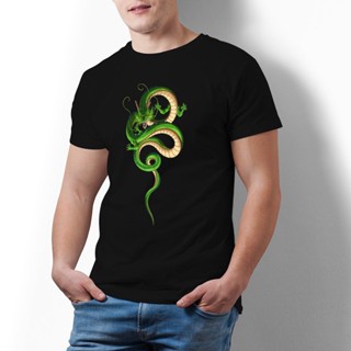 เสื้อยื Bandai ดราก้อนบอล Shenron มังกรเสื้อยืดการ์ตูนขนาดใหญ่น่ารักเสื้อยืดพิมพ์ 100 ผ้าฝ้ายเสื้อยืดผู้ชาย