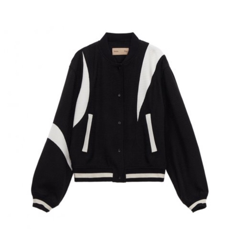 PREORDER - เสื้อแจ็คเก็ต MARTIN KIM COLOR OBJET BASEBALL JUMPER IN BLACK