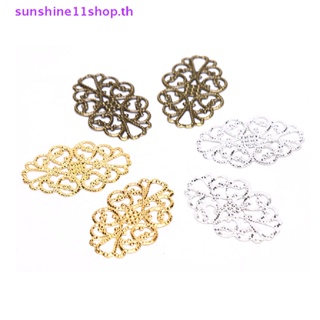 Sunshop ตัวเชื่อมต่อ ลายดอกไม้ สําหรับทําเครื่องประดับ DIY 20 ชิ้น