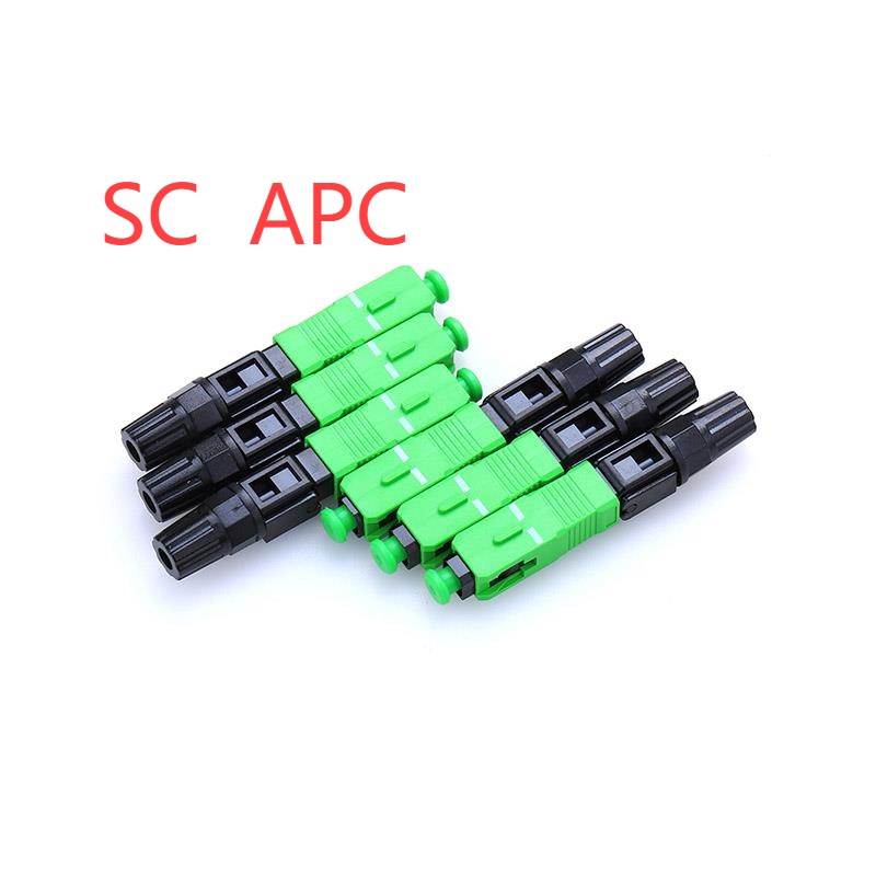 Free shipping 50pcs SC APC fiber optic SC APC Single-mode Fast connector SC APC FTTH Fiber Optic qui