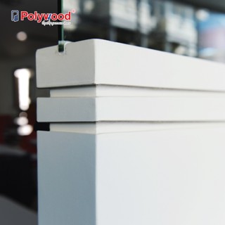 [จัดส่งฟรี] Polywood โพลีวูด - เซาะร่อง PVC บรรจุ 100 เส้น/กล่อง ความยาว 2 ม. สีขาว