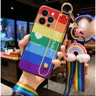 เคสโทรศัพท์มือถือ ซิลิโคนนิ่ม ลายก้อนเมฆ สีรุ้ง หรูหรา สําหรับ IPhone 14 Pro Max Plus IP14 13 12 11 Pro Max 7 8