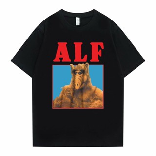 เสื้อเชิ้ตชาย ตลก Alf กอร์ดอน Shumway พิมพ์กราฟิก Tshirt ผู้ชายแฟชั่นฮาราจูกุเสื้อยืดขนาดใหญ่ทีวีตลกซิทคอมรูปแบบแมว