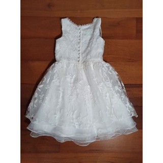 Davids Bridal Flower Girl Dress ชุดเด็กผู้หญิงสีขาว เดรสเด็กถือดอกไม้ เด็กโปรยดอกไม้ ไซส์ 7