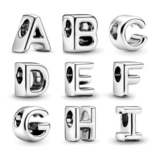 Fit Pandora silver charms Bracelet Jewellery silver plated Initial Alphabet Letter A-Z Beads Charm Jewelry For Making silver jewelry w1022